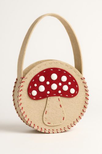 mantar desenli çanta